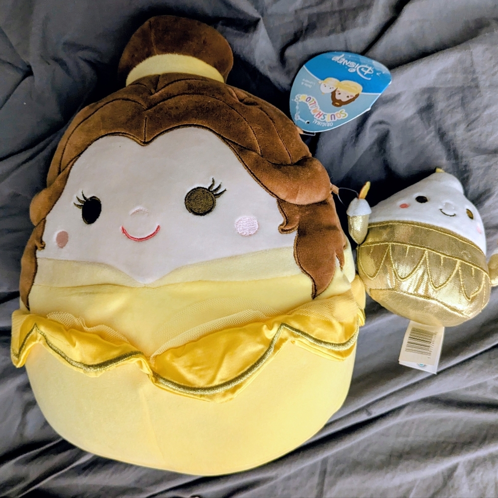 Disney Belle & Lumière Squishmallow RARE
